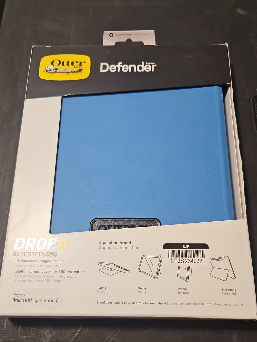 OTTERBOX DEFENDER IPAD (10TH GENERATION) CASE: BLUE: NEW IN PACKAGE